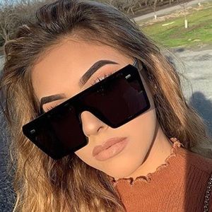 Black Wide Frame Sunglasses